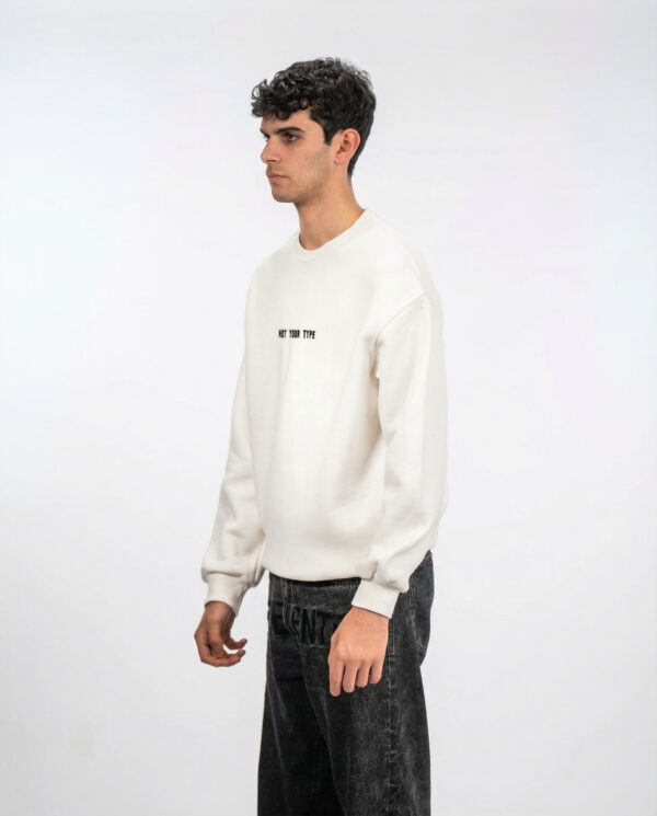 white crewneck sweatshirt