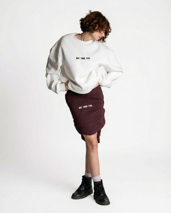 white crewneck sweatshirt