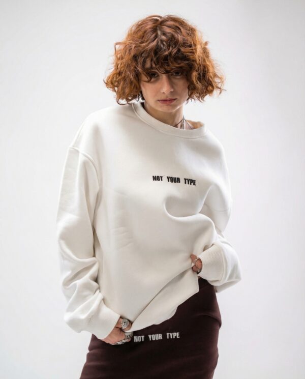 white crewneck sweatshirt