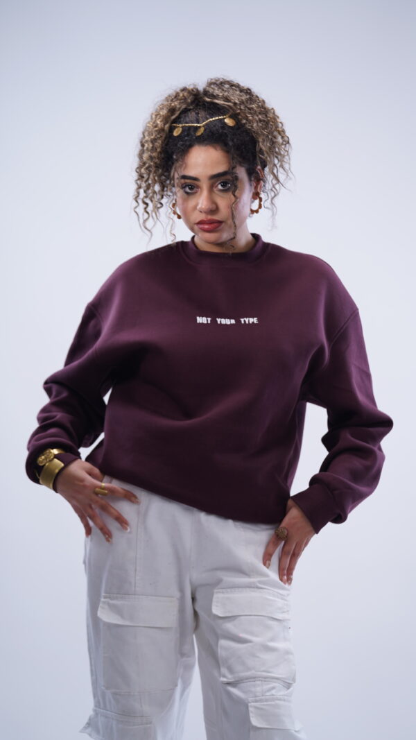 Burgundy crewneck sweatshirt
