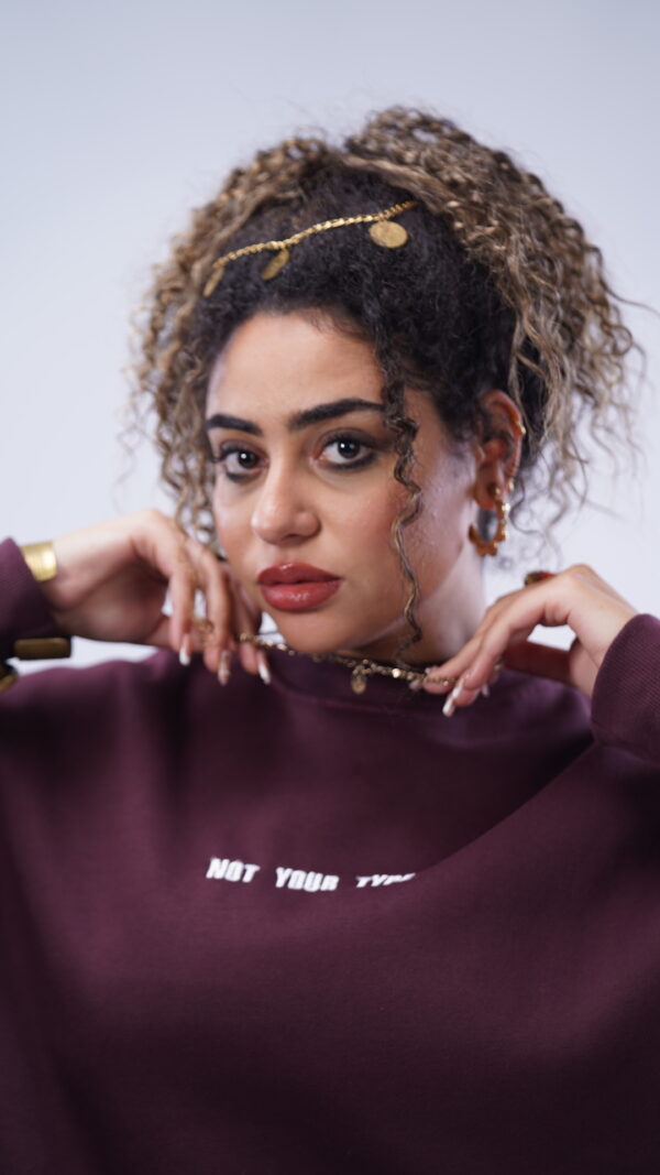 Burgundy crewneck sweatshirt